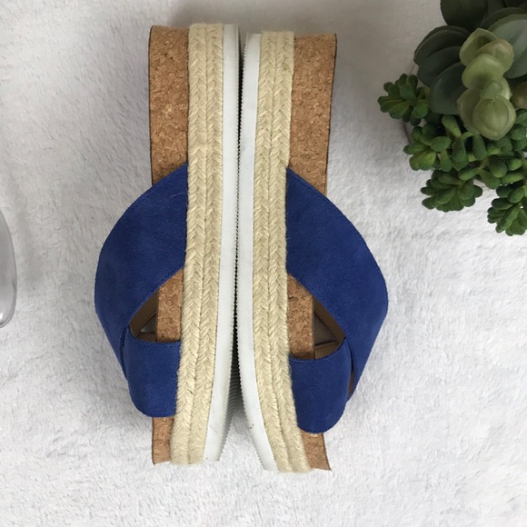 Nine West Amyas Suede Platform Sandal Sz 7.5 - Picture 4 of 8